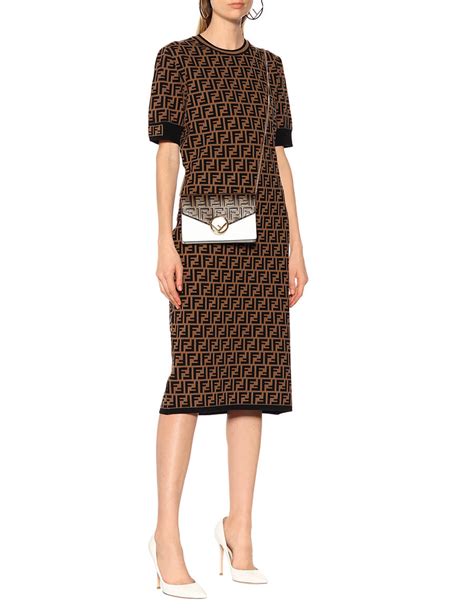 fendi stretch-knit midi dress|fendi long formal dresses.